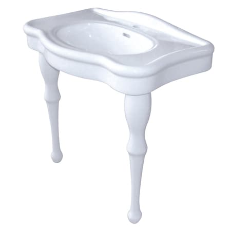 Fauceture VPB5321 Imperial 32" Basin Console Sink W/ 1 Faucet Hole, White VPB5321